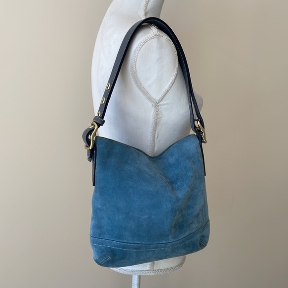 Coach Suede Tassel Duffle Bag - Picture 9 of 16